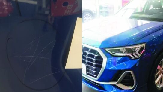 Coches rayados por una ni&ntilde;a