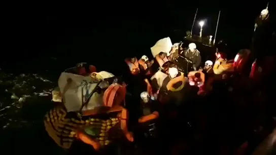 Imagen de los migrantes rescatados por el 'Ocean Viking' Imagen de los migrantes rescatados por el 'Ocean Viking'