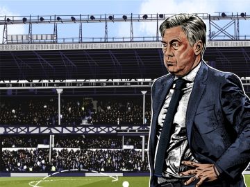 Carlo Ancelotti, en plan dibujo Carlo Ancelotti, en plan dibujo