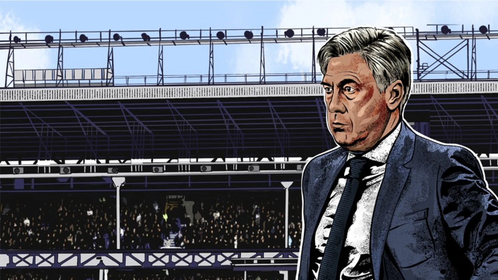 Carlo Ancelotti, en plan dibujo