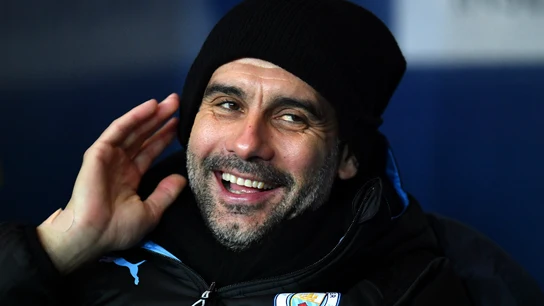 Guardiola, con el Manchester City Guardiola, con el Manchester City