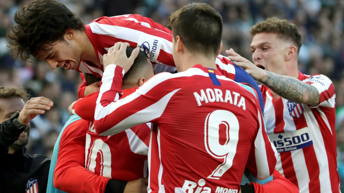 El Atlético celebra un gol