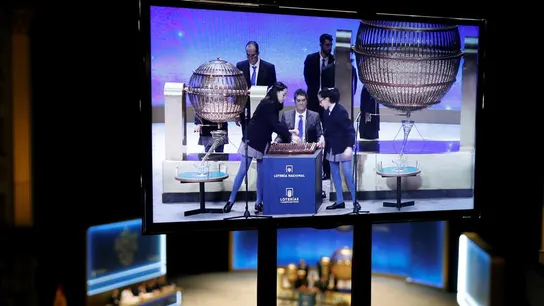 Imagen de archivo del sorteo de Lotería de Navidad Imagen de archivo del sorteo de Lotería de Navidad