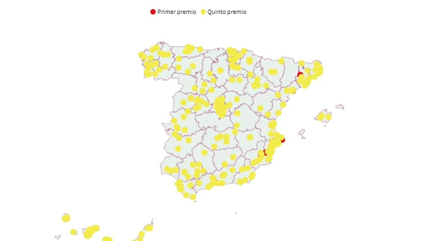 Localidades agraciadas en el sorteo de Lotería de Navidad Localidades agraciadas en el sorteo de Lotería de Navidad