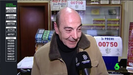 El lotero que vendi&oacute; el tercer premio de la Loter&iacute;a de Navidad