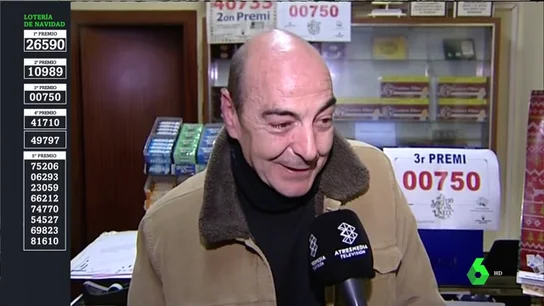 El lotero que vendió el tercer premio de la Lotería de Navidad El lotero que vendió el tercer premio de la Lotería de Navidad