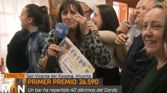 La reportera de TVE que celebra El Gordo como si le hubiera tocado