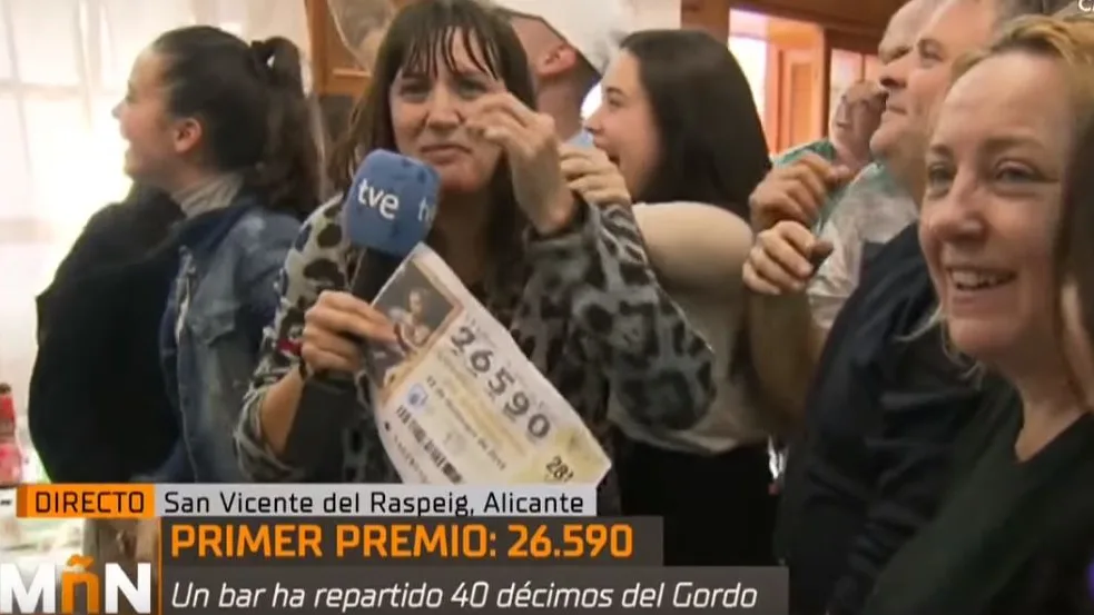 La reportera de TVE que celebra El Gordo como si le hubiera tocado