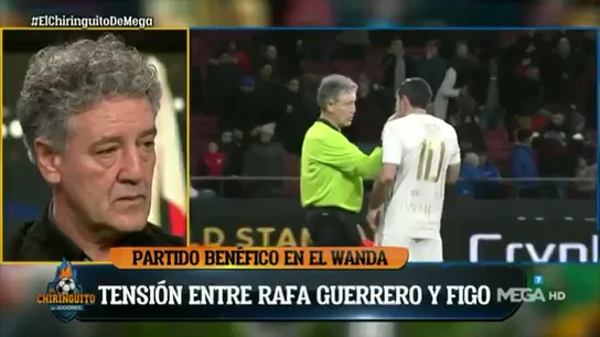 Feo gesto de Luis Figo con Rafa Guerrero en un partido benéfico: "Le tuve que pedir perdón, no lo entendía" Feo gesto de Luis Figo con Rafa Guerrero en un partido benéfico: "Le tuve que pedir perdón, no lo entendía"