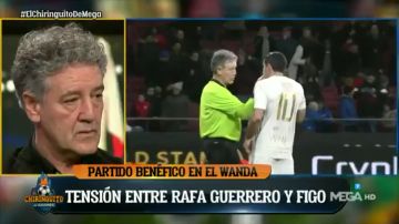 Feo gesto de Luis Figo con Rafa Guerrero en un partido benéfico: "Le tuve que pedir perdón, no lo entendía"