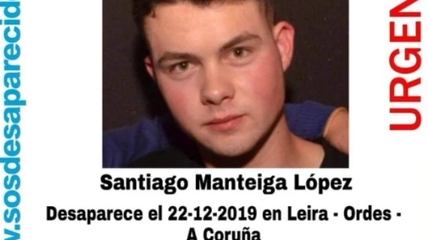 Santiago Manteiga López, de 19 años, desaparecido en Leira, A Coruña.