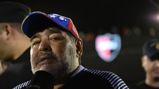 Maradona, durante un partido Maradona, durante un partido