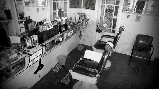 Imagen de archivo de una barbería Imagen de archivo de una barbería
