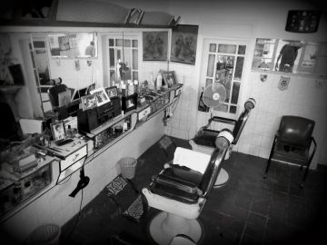 Imagen de archivo de una barbería Imagen de archivo de una barbería