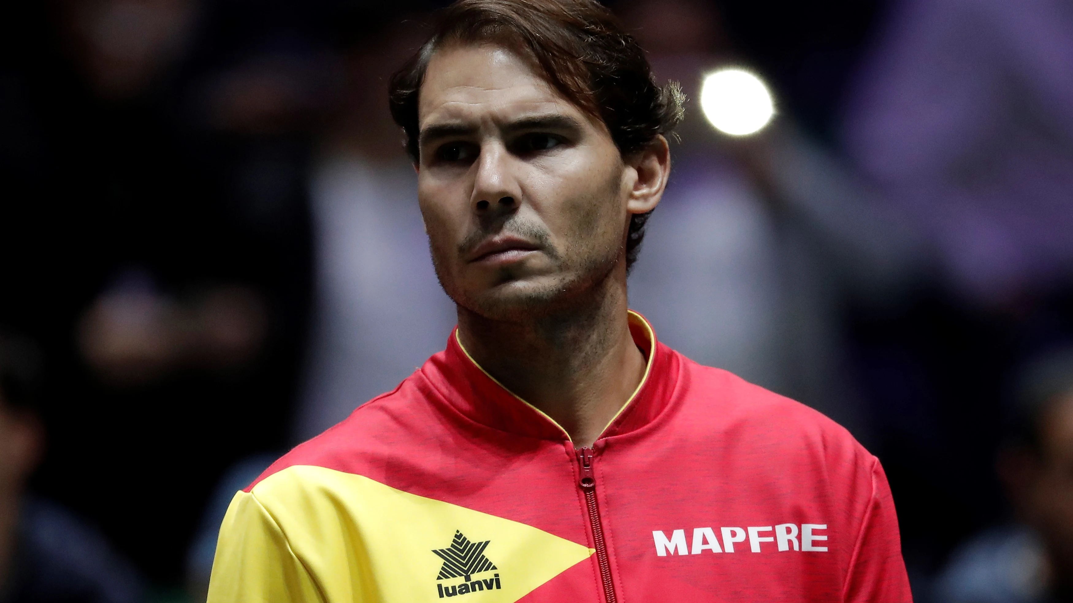 Rafa Nadal, durante la Copa Davis