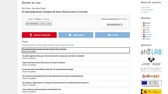ahoMyTTS, la página en la que puedes donar tu voz ahoMyTTS, la página en la que puedes donar tu voz