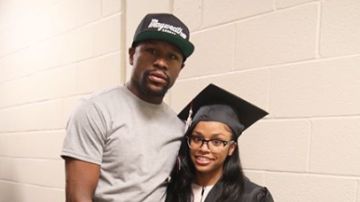 Mayweather, junto a su hija Iyanna