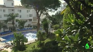 La piscina de Mijas, Málaga, en la que fallecieron un padre y dos de sus hijos