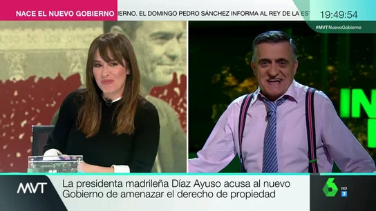 La reacción de Wyoming tras oír a Díaz Ayuso hablar del Gobierno: "¿Es una grande o no es una grande?" La reacción de Wyoming tras oír a Díaz Ayuso hablar del Gobierno: "¿Es una grande o no es una grande?"