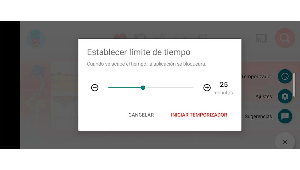 Fijando un límite de tiempo de reproducción