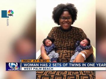 Imagen de madre con sus bebés gemelos Imagen de madre con sus bebés gemelos