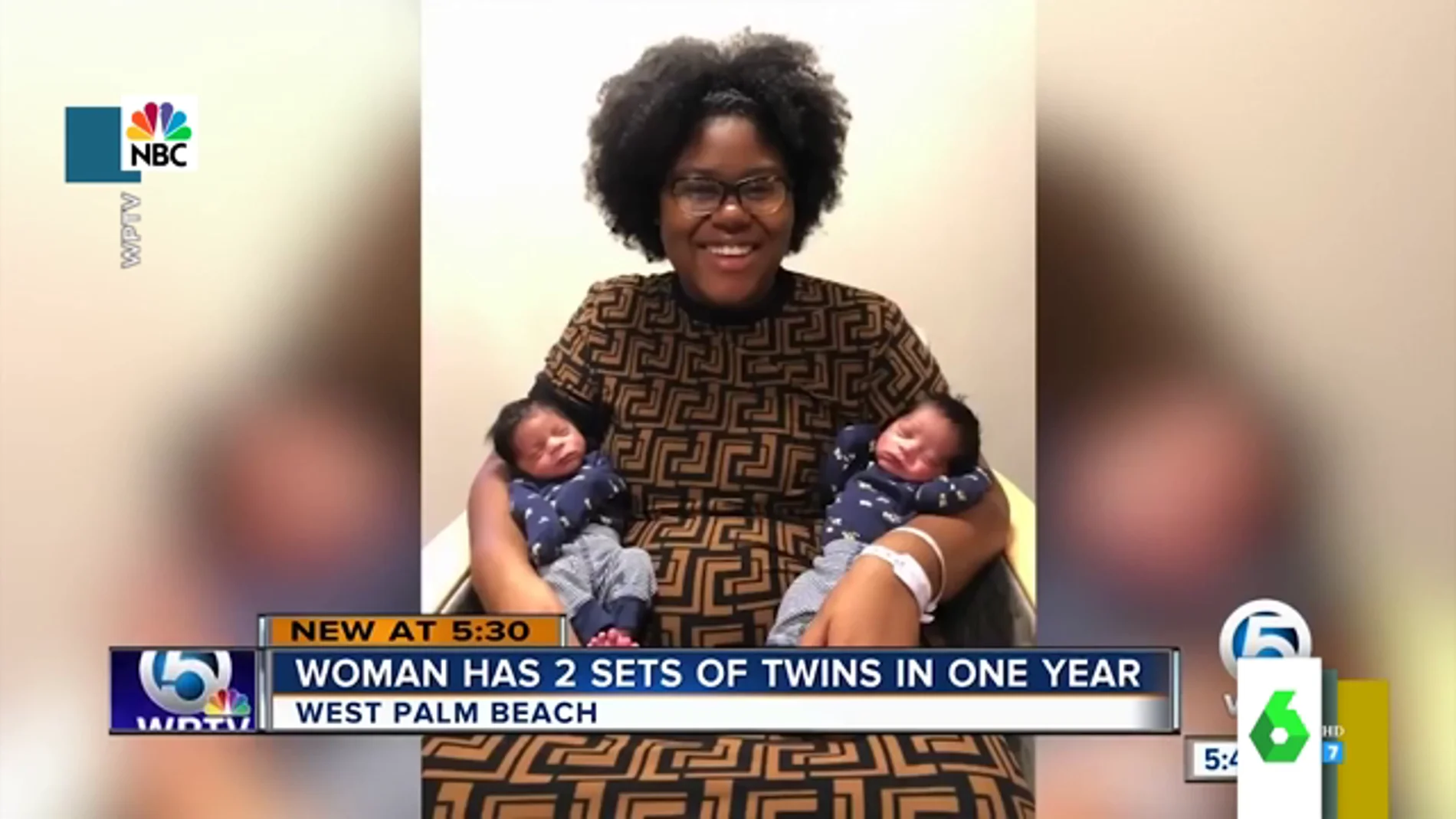 Imagen de madre con sus bebés gemelos
