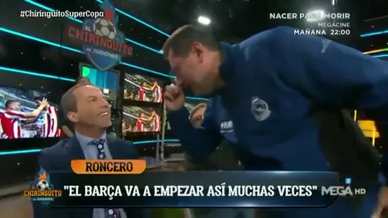 Tomás Roncero y su misión imposible con Cristóbal Soria en 'El Chiringuito': "La 'Biblia' no se toca, solo la tocan los elegidos" Tomás Roncero y su misión imposible con Cristóbal Soria en 'El Chiringuito': "La 'Biblia' no se toca, solo la tocan los elegidos"