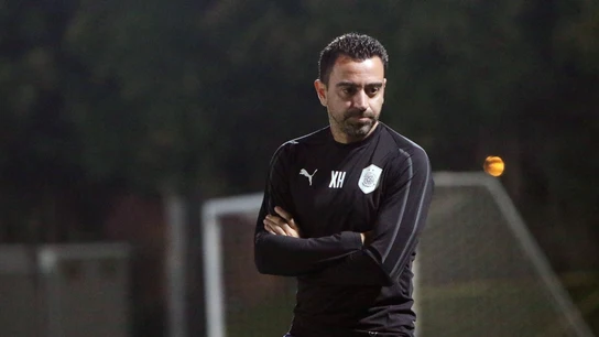 Xavi Hernández, en un entrenamiento del Al-Sadd Xavi Hernández, en un entrenamiento del Al-Sadd