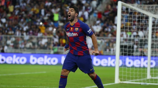 Luis Suárez, en el partido con el Barcelona. Luis Suárez, en el partido con el Barcelona.