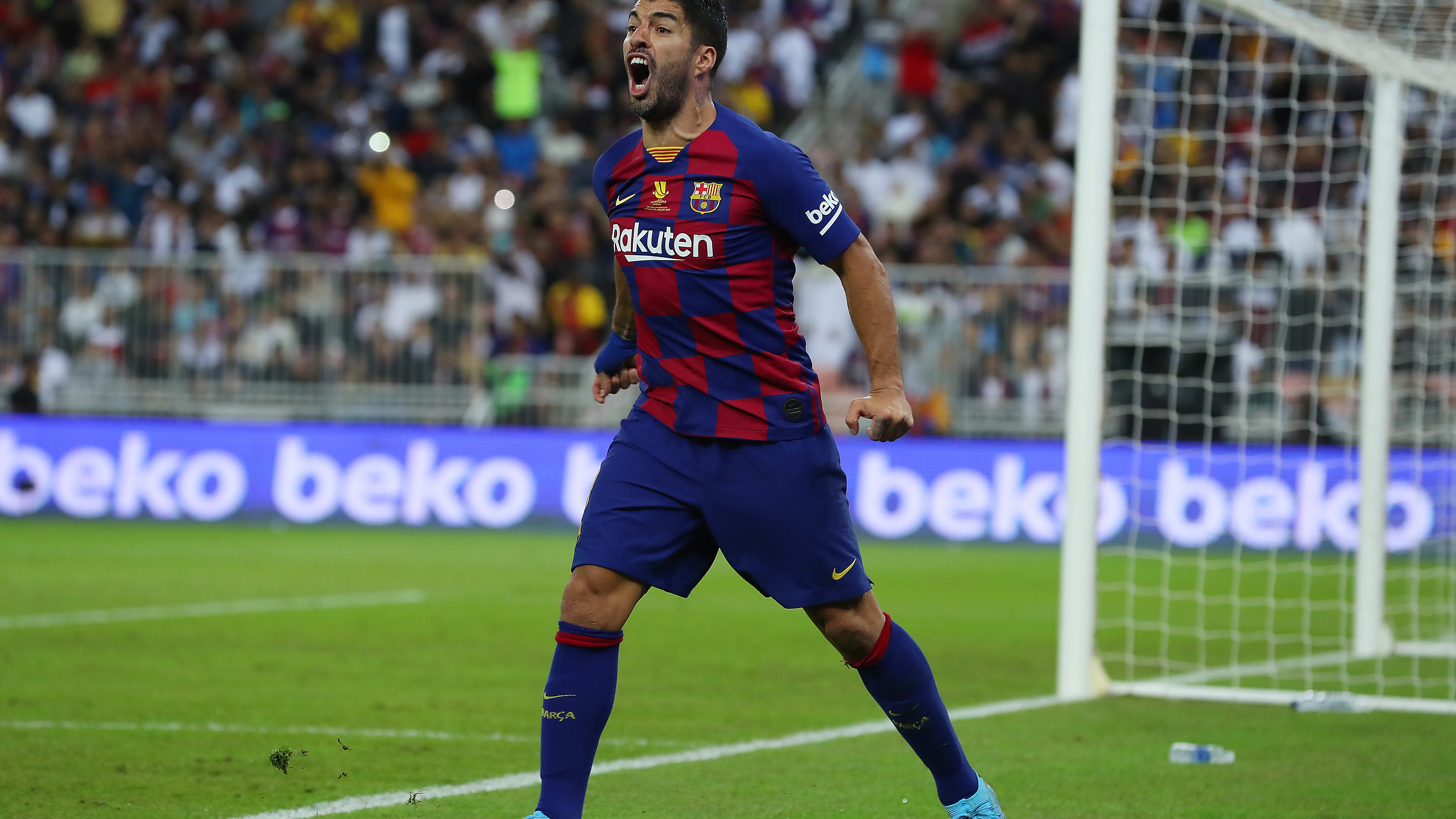 Luis Suárez, en el partido con el Barcelona.