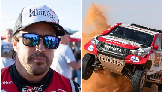 Fernando Alonso y su Toyota Fernando Alonso y su Toyota