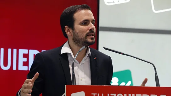 Alberto Garzón durante su intervención en la reunión que la Coordinadora Federa de Izquierda Unida Alberto Garzón durante su intervención en la reunión que la Coordinadora Federa de Izquierda Unida