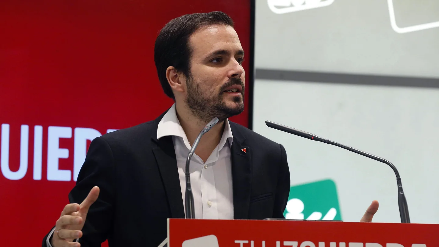 Alberto Garzón durante su intervención en la reunión que la Coordinadora Federa de Izquierda Unida Alberto Garzón durante su intervención en la reunión que la Coordinadora Federa de Izquierda Unida