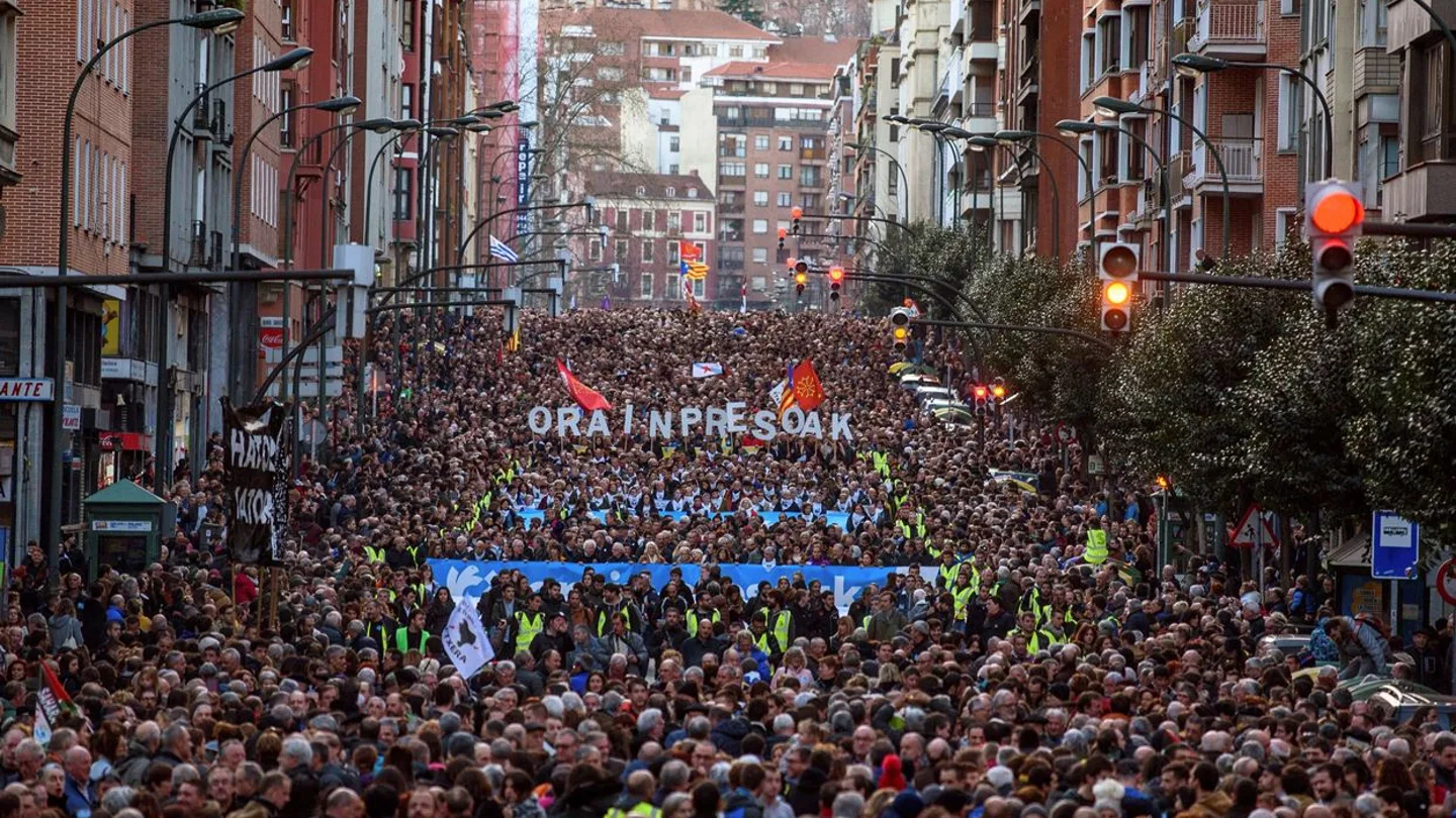 Manifestación en apoyo a los presos de ETA con presencia de Unidas Podemos Manifestación en apoyo a los presos de ETA con presencia de Unidas Podemos