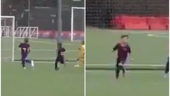 Thiago Messi marca un gol Thiago Messi marca un gol