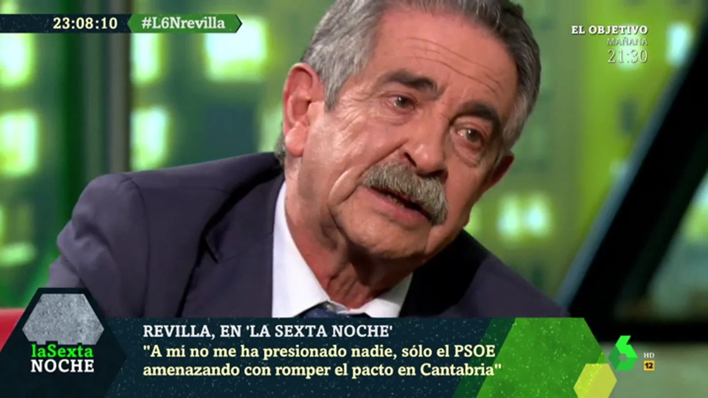Revilla se emociona tras haber sido acusado de votar 'no' a Sánchez por presiones: "A mí no me presiona ni Dios" Revilla se emociona tras haber sido acusado de votar 'no' a Sánchez por presiones: "A mí no me presiona ni Dios"