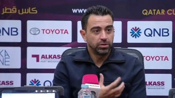 Xavi, en rueda de prensa