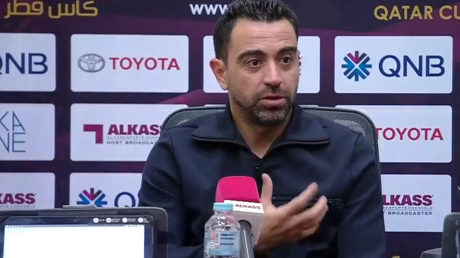 Xavi, en rueda de prensa