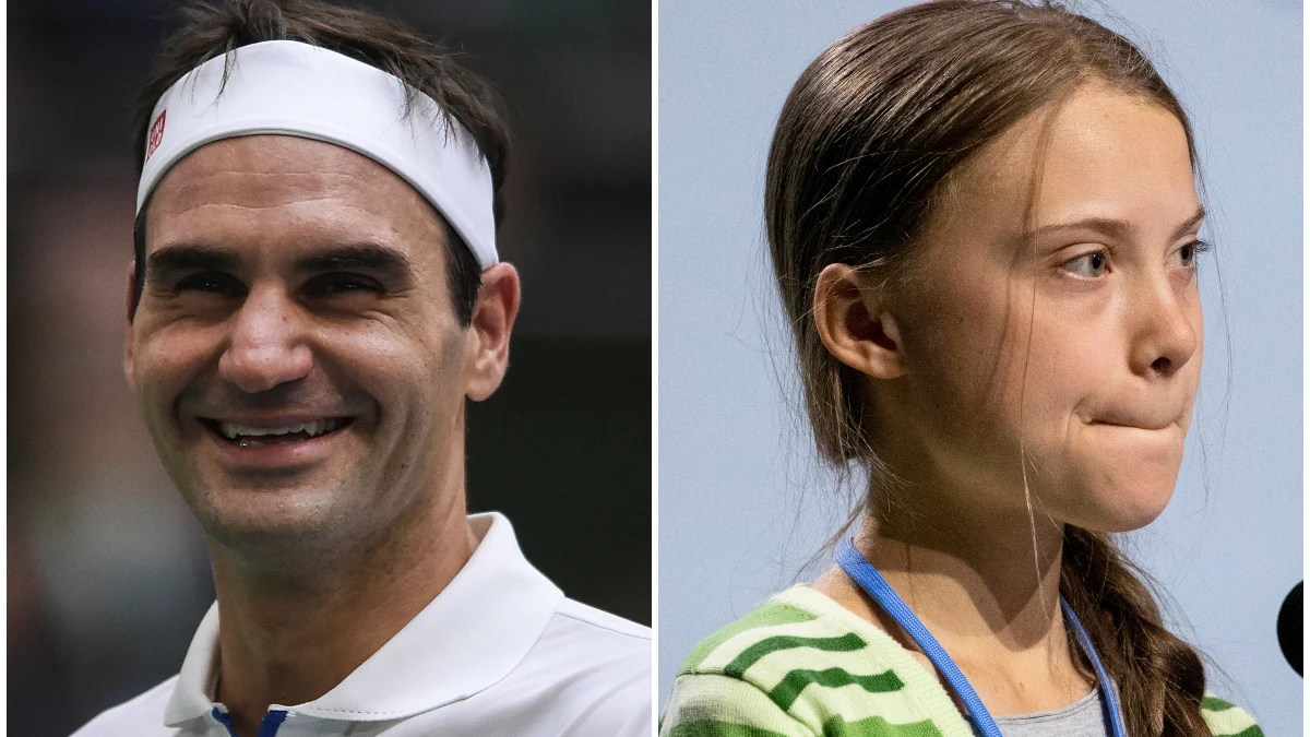 Roger Federer, contra Greta Thunberg