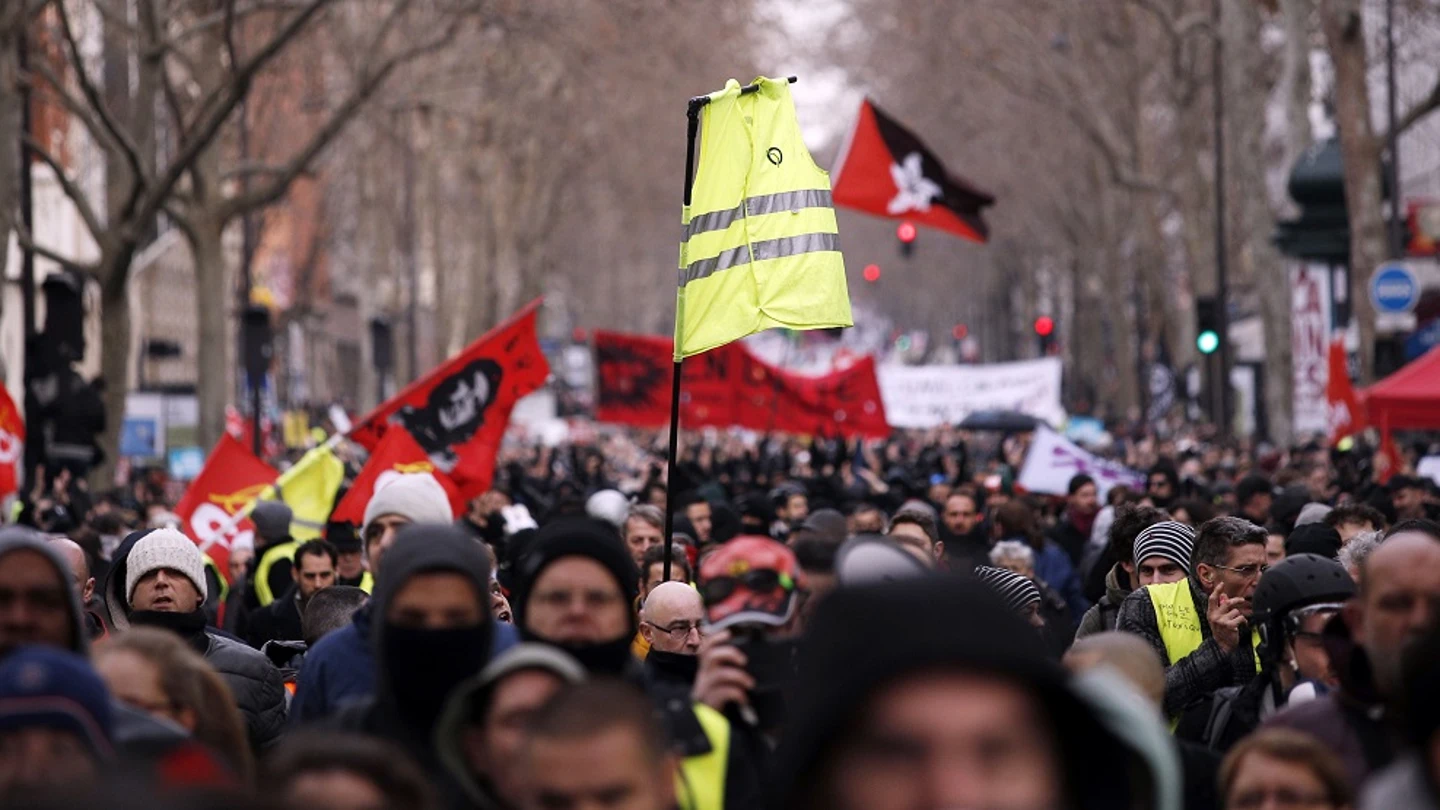 Imagen de la multitudinaria manifestación en París Imagen de la multitudinaria manifestación en París