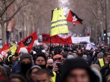 Imagen de la multitudinaria manifestación en París Imagen de la multitudinaria manifestación en París