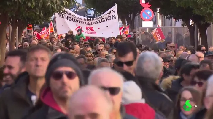 Manifestación en el municipio turolense de Andorra