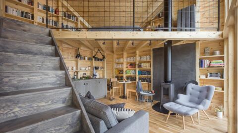 Cabaña para leer, interior