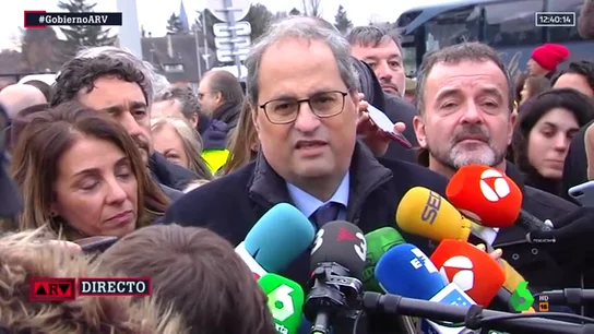 Torra apoya a Puigdemont y Comín en su estreno como diputados: "Miles de catalanes vuelven a tener voz en el Parlamento Europeo" Torra apoya a Puigdemont y Comín en su estreno como diputados: "Miles de catalanes vuelven a tener voz en el Parlamento Europeo"