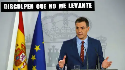Pedro Sánchez comparece en La Moncloa Disculpen que no me levante