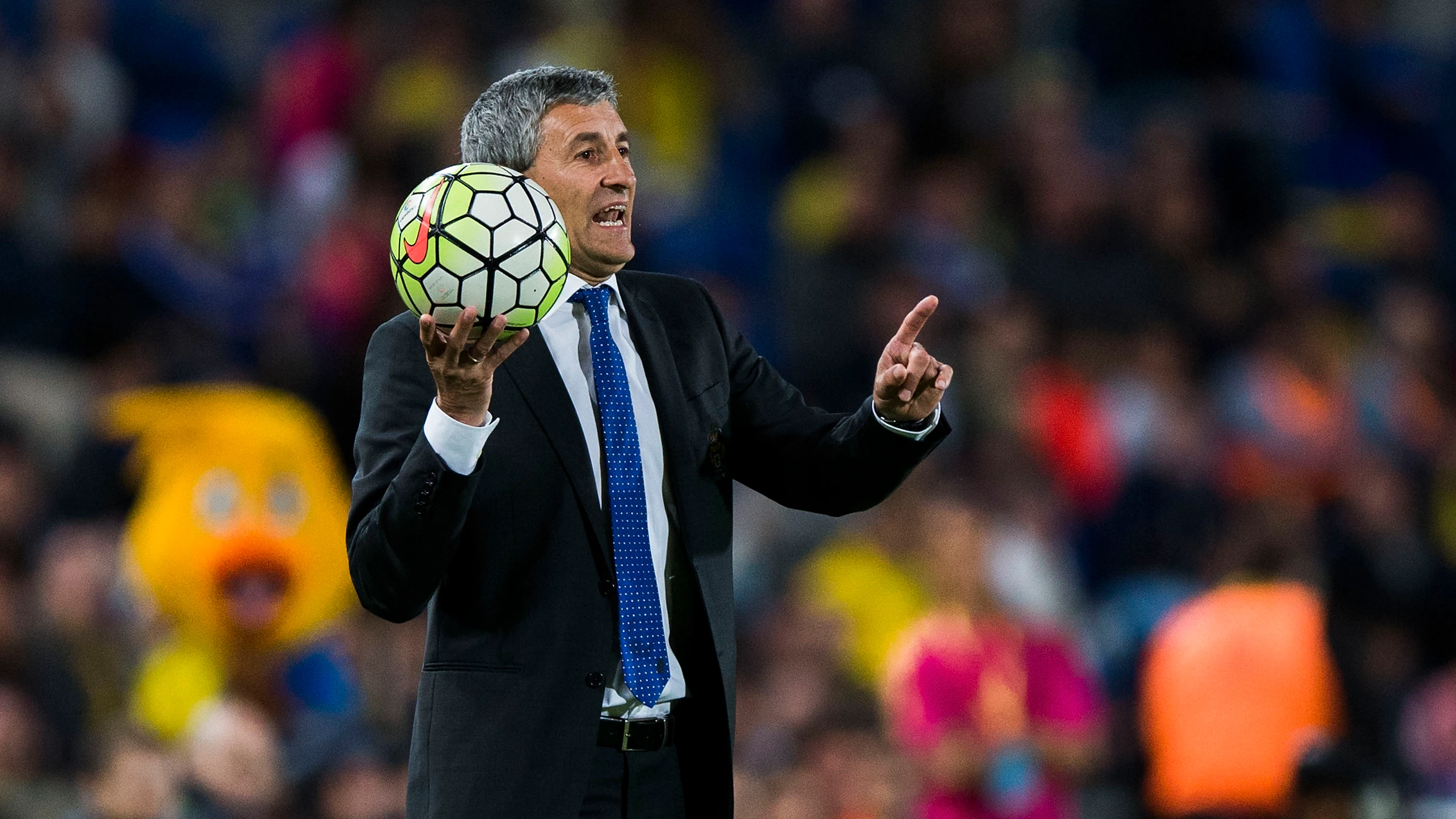 Setién en el Camp Nou