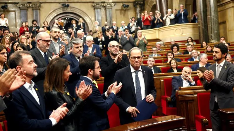 Quim Torra en una foto de archivo dentro del Parlament catalán