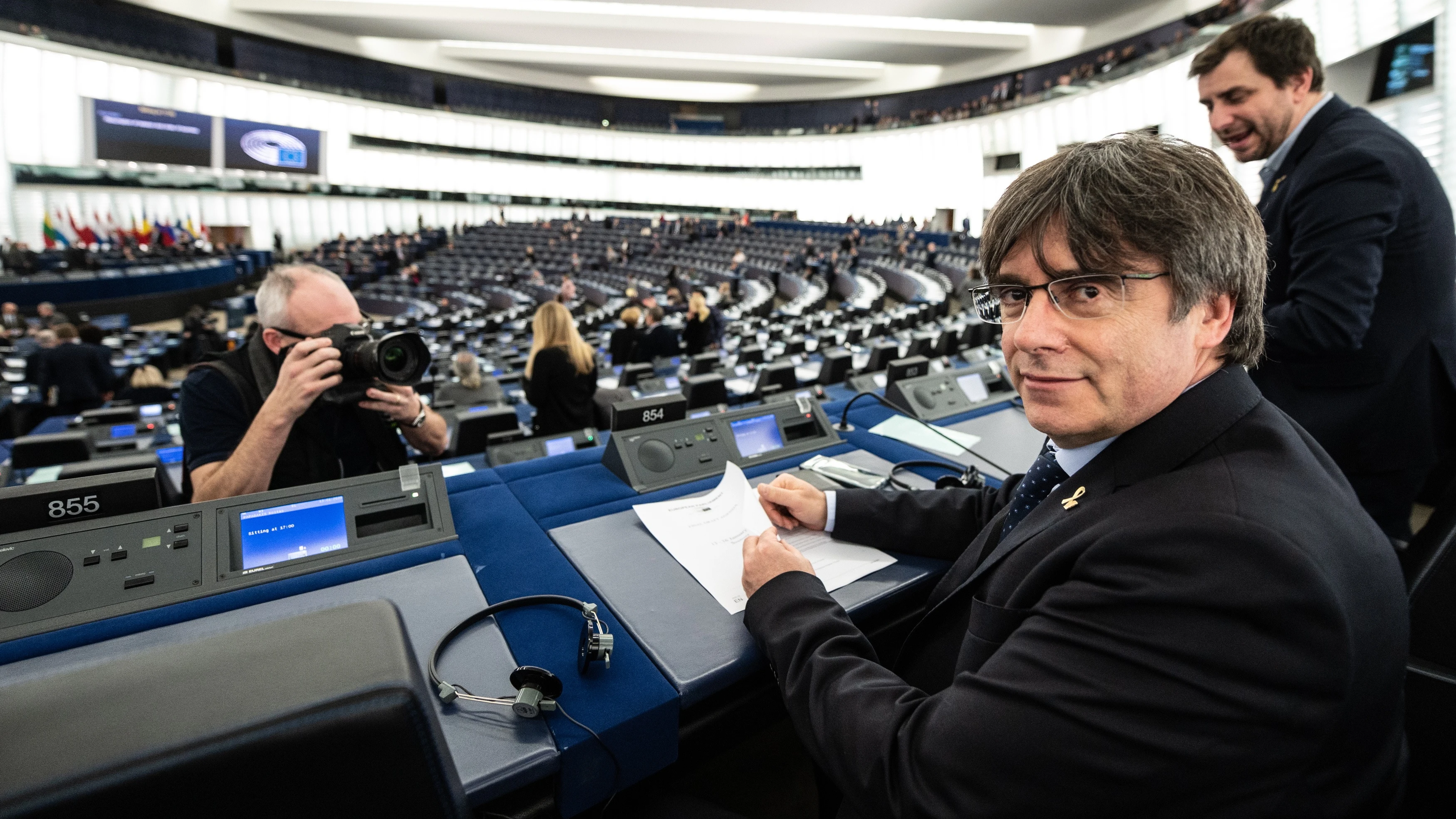 Carles Puigdemont en el Parlamento Europeo