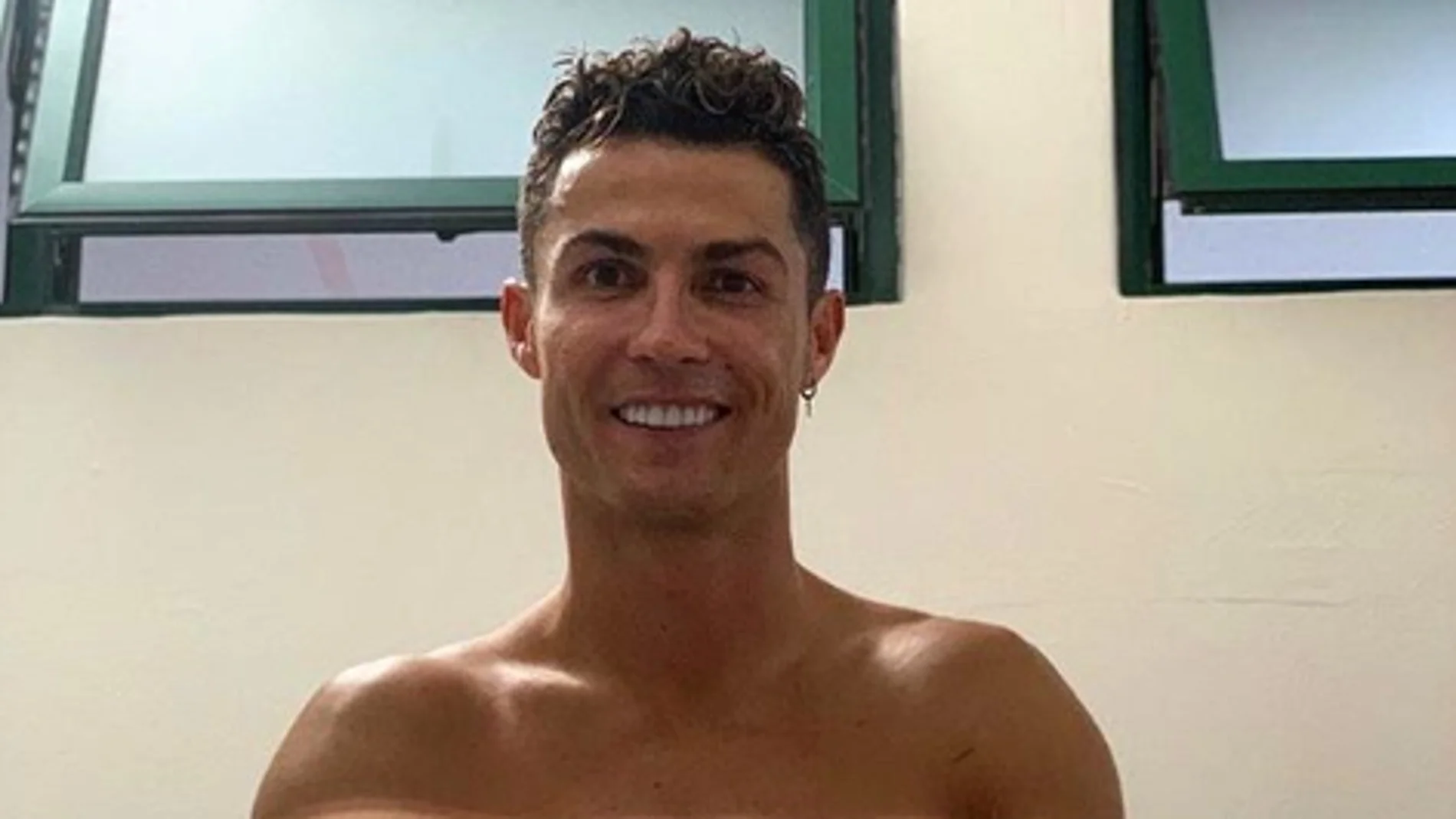 Cristiano Ronaldo, durante una sesión de recuperación