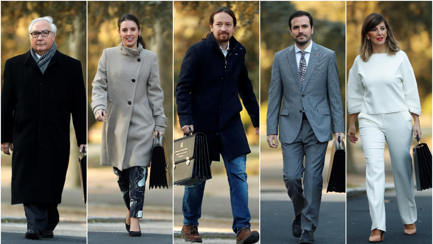 Los miembros de Unidas Podemos que poseen cargos dentro del Gobierno de coalición Los miembros de Unidas Podemos que poseen cargos dentro del Gobierno de coalición